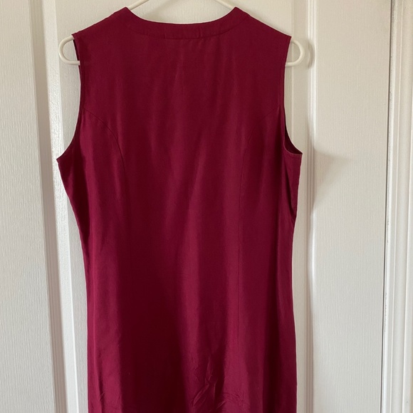 Club Monaco Silk Tunic in Wine Color - Picture 3 of 3